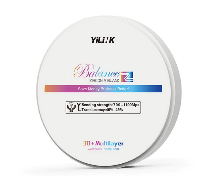 Disco de bloque de circonia multicapa 3D clásico